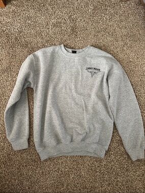 Girls Youth Lainey Wilson Crewneck Sweatshirt - Light Gray